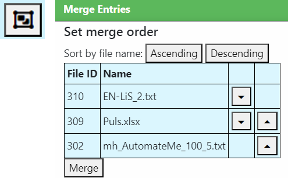 Merge file segments in Collect